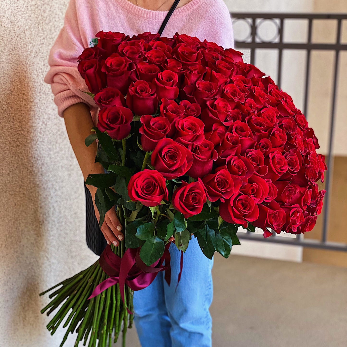 100 rosas rojas premium